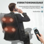 Massage Kontorsstol med Fotstöd Svart Läder