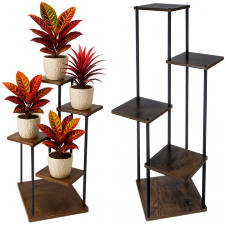 5-vånings blomsterställ i loftstil – 108 x 30 x 30 cm