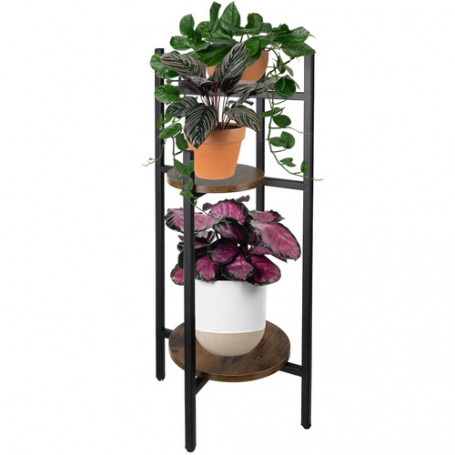 Blomsterställ 3-nivådesign i Metal 81 cm för växtpresentation i hemmet eller trädgården