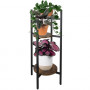 Blomsterställ 3-nivådesign i Metal 81 cm för växtpresentation i hemmet eller trädgården