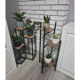 Blomsterställ 3-nivådesign i Metal 81 cm för växtpresentation i hemmet eller trädgården