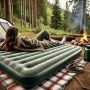Uppblåsbar Enkelmadrass med Sammetsyta – 191x99x25 cm – Bekväm Perfekt för Camping eller Gäster