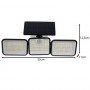 Solcellslampa 180 LED med rörelse- och skymningssensor – 180 LED, IP65, justerbar 300°