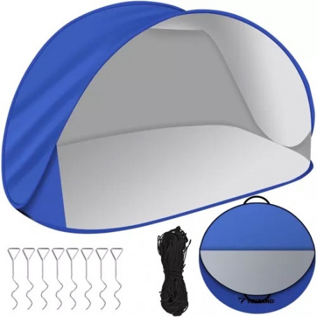 Stort Pop-up Strandtält 220 x 120 x 100 cm – UV-skydd, regnskydd och snabb montering