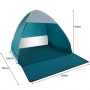 Pop-up strandtält för 2 personer – med UV-skydd, myggnät & golvförlängning (150x120x110 cm)