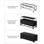 Sittbänk med förvaring 110 cm – 103L volym, tuftad design & 300 kg kapacitet