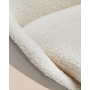 Barstolar 2-pack Höj- och Sänkbara Teddy Fleece Vit – 55 x 50 x 84–98,5 cm