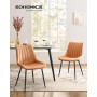 2-pack Matstolar Brun Ergonomisk Design & Metallben, 51 x 42 cm sits