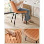 2-pack Matstolar Brun Ergonomisk Design & Metallben, 51 x 42 cm sits