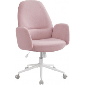 Ergonomisk Kontorsfåtölj Pastellrosa Modern Design – Justerbar & An...