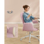Ergonomisk Kontorsfåtölj Pastellrosa Modern Design – Justerbar & Andningsbar,