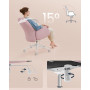 Ergonomisk Kontorsfåtölj Pastellrosa Modern Design – Justerbar & An...