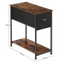 Sidobord Industriell Stil 30×60×63 cm MDF & Stål Låda Rustik Brun S...