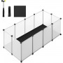 Lekhage för små husdjur DIY transparant med vattentät botten 125 x 63 x 42 cm