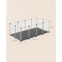 Lekhage för små husdjur DIY transparant med vattentät botten 125 x 63 x 42 cm