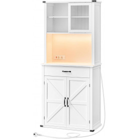 Hög Köksskåp med belysning och eluttag – 80,4 x 39,7 x 180,3 cm