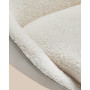 Roterbar Fåtölj - Sminkpall med Justerbar Höjd Krämvit Teddy Fleece