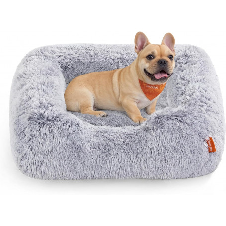 Hundbädd Plysch 71×55×18 cm Tvättbart Överdrag Extra Mjuk Upphöjda ...