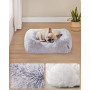 Hundbädd Plysch 71×55×18 cm Tvättbart Överdrag Extra Mjuk Upphöjda ...
