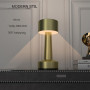 Bordslampa Uppladdningsbar med 3 Ljuslägen Metall Guld, H 20 cm