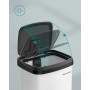 Pedalhink 50L, Papperskorg med Pedal och Lock Svart - Vit