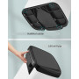 Pedalhink 50L, Papperskorg med Pedal och Lock Svart - Vit