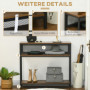 Konsolbord i Industriell Stil med Förvaringshyllor – Brun och Svart – 100 x 29,5 x 90 cm