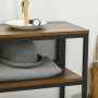 Konsolbord i Industriell Stil med Förvaringshyllor – Brun och Svart – 100 x 29,5 x 90 cm