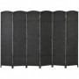 Skärmvägg Rumsavdelare 6. Panelar 240 x 1,6 x 170 cm Svart