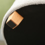 Rund Pall med Förvaringsutrymme Teddy Fleece Vit