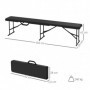 2-pack Campingbänk 240 kg Bärbar, Svart