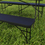 2-pack Campingbänk 240 kg Bärbar, Svart