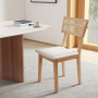 Matstol med Rottingrygg och Vadderad Sits – 46,5 x 53 x 85 cm