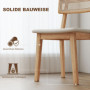 Matstol med Rottingrygg och Vadderad Sits – 46,5 x 53 x 85 cm