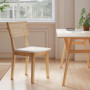 Matstol med Rottingrygg och Vadderad Sits – 46,5 x 53 x 85 cm