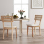 Matstol med Rottingrygg och Vadderad Sits – 46,5 x 53 x 85 cm