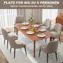 Matbord för 6 Personer, Rustikt Brun - 150 x 80 x 76 cm