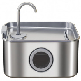 Husdjursfontän i Rostfritt Stål med LED och Filter – 3,2 Liter