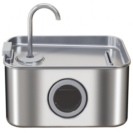 Husdjursfontän i Rostfritt Stål med LED och Filter – 3,2 Liter