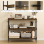 Konsolbord i Industriell Stil med 3 Hyllplan Vintage Brun 101 x 35 x 80 cm