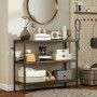 Konsolbord i Industriell Stil med 3 Hyllplan Vintage Brun 101 x 35 x 80 cm