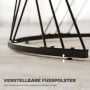 Runt Soffbordsset i 2 Delar med Marmorlook Vit / Svart Stapelbar Design