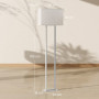 Golvlampa med Linneskärm och Dimbar Fotpedal – 45 x 15 x 150 cm