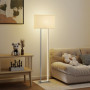 Golvlampa med Linneskärm och Dimbar Fotpedal – 45 x 15 x 150 cm