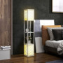 Golvlampa med 2 Hyllor Grå / Vit, H.156 cm