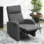 Manuell Reclinerfåtölj i Chenille med Justerbart Ryggstöd – 63 x 91 x 98 cm
