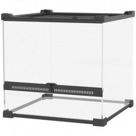 Glasterrarium med dubbeldörrar och ventilation – 30 x 30 x 30 cm