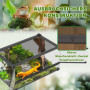 Glasterrarium med dubbeldörrar och ventilation – 50 x 30 x 25 cm