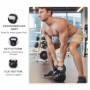 Kettlebell med Sandfyllning – 8 kg, Ergonomiskt Grepp & Platt Botten