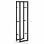 Vedställ i Stål – Elegant & Robust Förvaring 40 x 25 x 150 cm